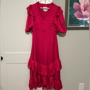 ALDEN ADAIR BIANCA MIDI DRESS PINK. NWOT.